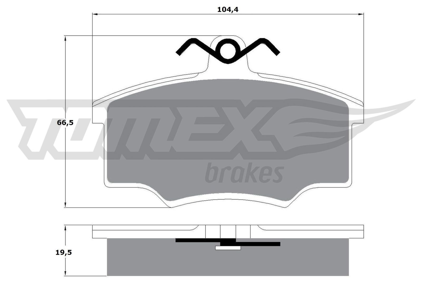 Obrázok Sada brzdových platničiek kotúčovej brzdy TOMEX Brakes  TX1059